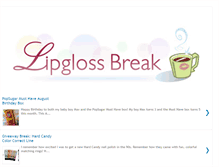 Tablet Screenshot of lipglossbreak.com